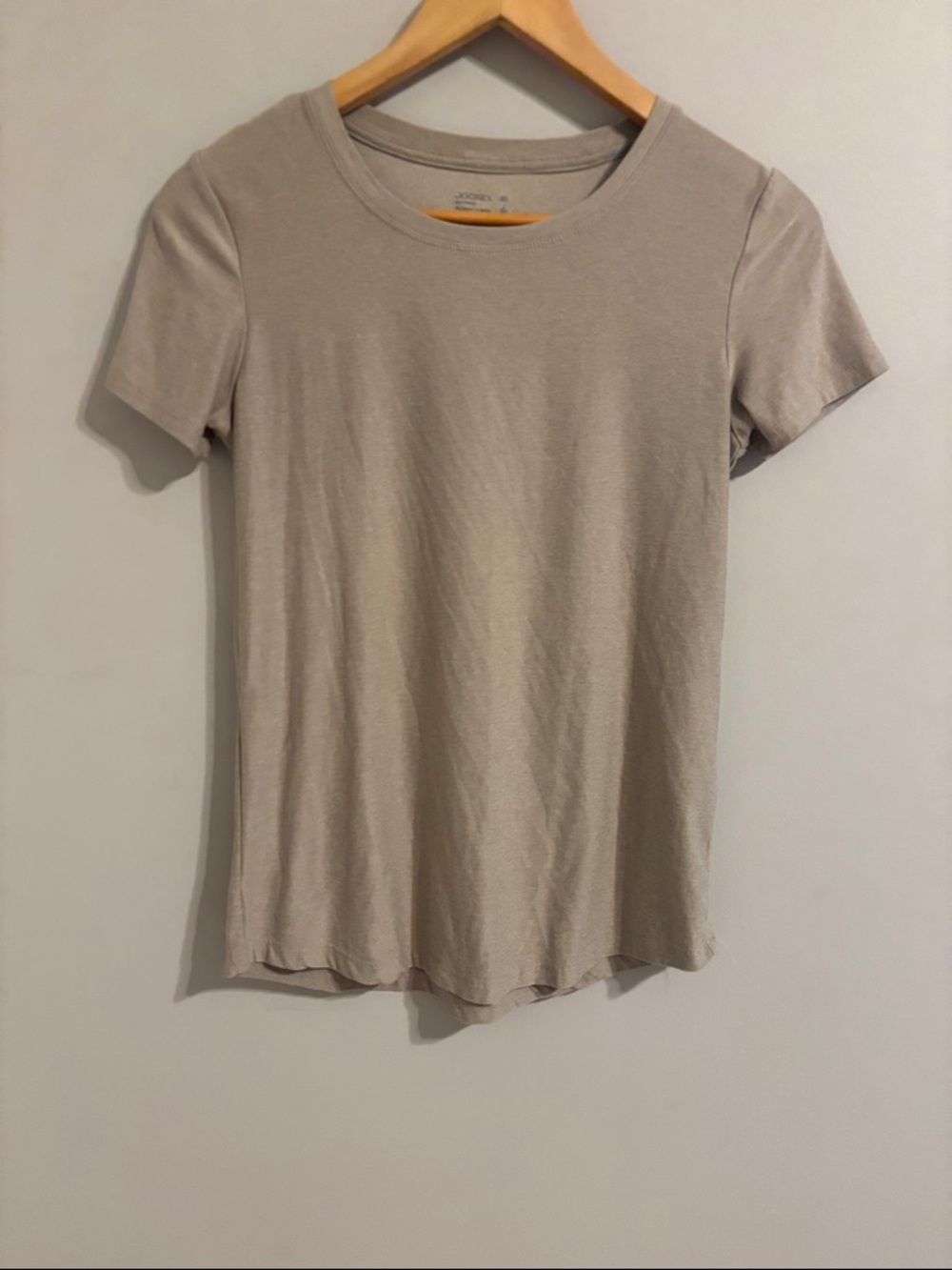 Women's Crewneck Short Sleeve Tee - Beige